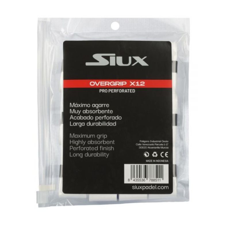 PACK 12 SURGRIPS SIUX PRO PERFORES BLANC