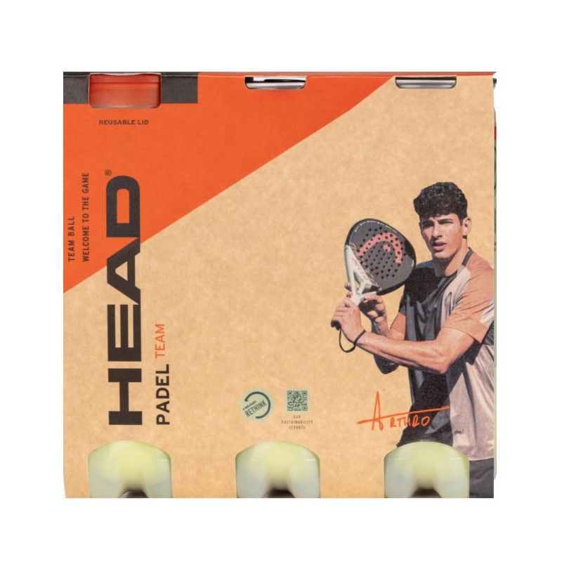 PACK DE 3 TUBES DE BALLES HEAD PADEL TEAM