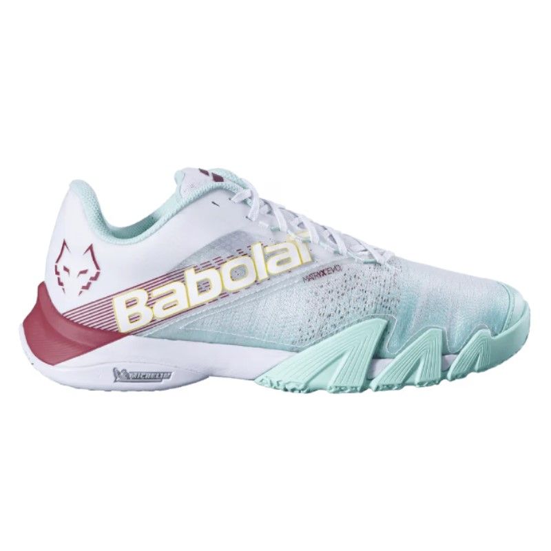 CHAUSSURES DE PADEL BABOLAT JET PREMURA 2 JUAN LEBRON 24 White/Red Dahlia