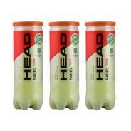 LOT DE 3 TUBES DE BALLES HEAD PADEL TEAM