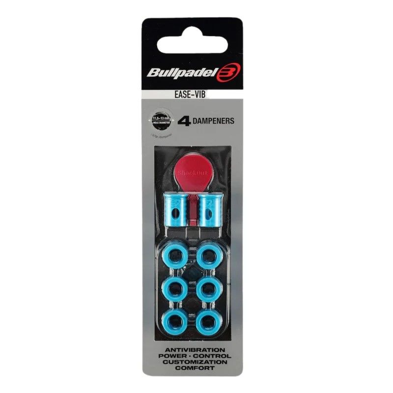 ANTIVIBRATEURS SHOCKOUT BULLPADEL EASY VIBE X4 bleus