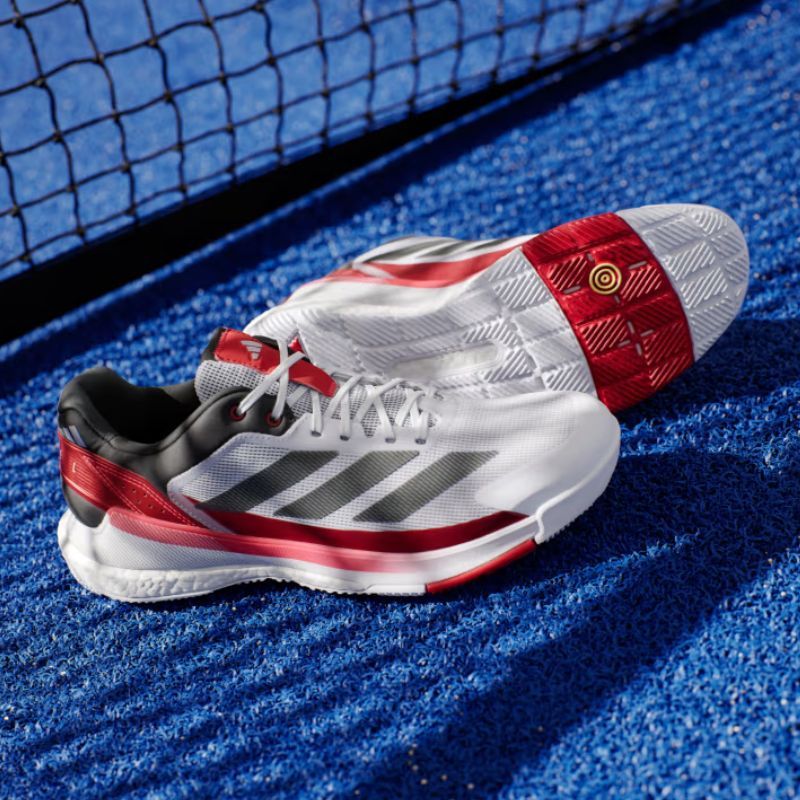 CHAUSSURES DE PADEL ADIDAS CRAZYQUICK BOOST PADEL BLANC/NOIR/ROUGE