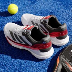 CHAUSSURES DE PADEL ADIDAS CRAZYQUICK BOOST PADEL BLANC/NOIR/ROUGE