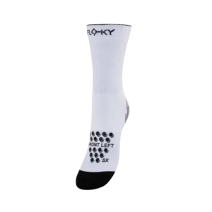 Chaussettes Floky S-Mash 2.0 blanches avec soutien ciblé réduction des vibrations et maintien optimal pour l’activité physique