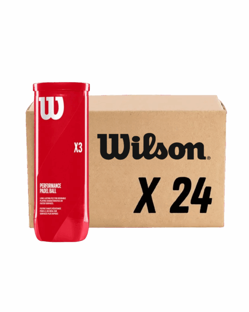 CARTON DE 24 TUBES DE BALLES WILSON PERFORMANCE PADEL X3 - OOS