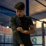 Visuel joueur avec manchon de compression Floky No-Strain de soutien musculaire édition Augustin Tapia