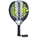 Raquette padel Babolat Counter Veron 2.5 jaune avec cadre noir forme ronde et structure robuste