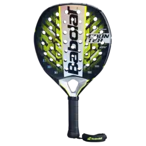 Raquette padel Babolat Counter Viper 2.5 noir et jaune forme ronde cadre renforcé