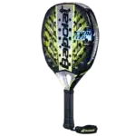 Raquette padel Babolat Counter Viper 2.5 noir et jaune forme ronde cadre renforcé vue coté