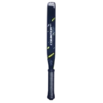 Raquette padel Babolat Counter Viper 2.5 noir et jaune forme ronde cadre renforcé vue tranche