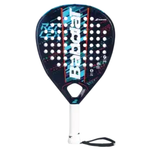 Raquette padel Babolat Reflex noire bleue et rouge forme hybride accessible pour joueurs débutants