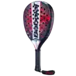 Raquette padel Babolat Technical Veron 2.5 rouge inserts noirs structure diamant et design haut de gamme vue coté