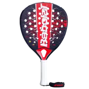 Raquette padel Babolat Technical Vertuo 2.5 noir et rouge forme diamant et design moderne