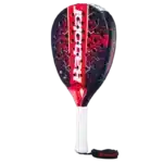 Raquette padel Babolat Technical Vertuo 2.5 noir et rouge forme diamant et design moderne vue coté