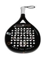 Raquette padel Black Crown Piton Junior modèle léger et maniable spécialement conçu pour les jeunes joueurs débutants recherchant confort et contrôle vue tête