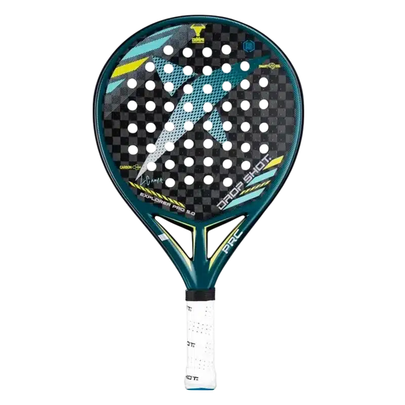 raquette-padel-drop-shot-explorer-5-0 Raquette padel Drop Shot Explorer Pro 5.0 pour joueurs avancés recherchant contrôle stabilité et précision