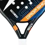 Raquette padel Drop Shot Kibo 4.0 vue du manche pour joueurs débutants à intermédiaires recherchant confort contrôle et progression