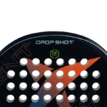 Raquette padel Drop Shot Tiger 2.0 vue de tête modèle puissant et maniable pour joueurs au style offensif