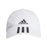 Casquette Adidas 3 Stripes blanche avec logo brodée un classique de la marque vue face