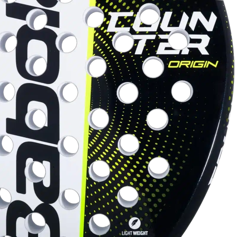 Raquette padel Babolat Counter Origin 2025 forme ronde idéale pour les joueurs défensifs recherchant contrôle et résistance vue cadre