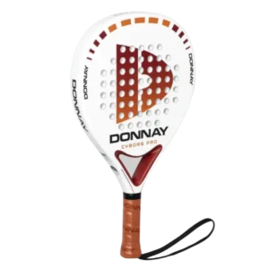 Raquette padel Donnay Cyborg Pro 18K modèle rond et défensif offrant contrôle précision et confort aux joueurs confirmés