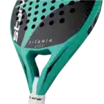 Raquette padel StarVie Titania Lite 2025 modèle léger et maniable offrant un excellent contrôle et un confort de jeu optimal vue manche