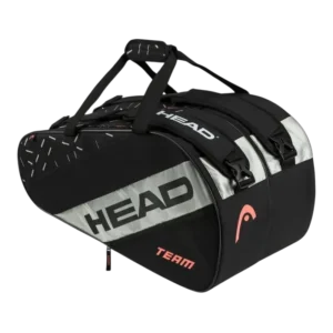 Sac de padel Head Team noir et blanc spacieux et pratique avec de nombreux rangements pour votre matériel de padel