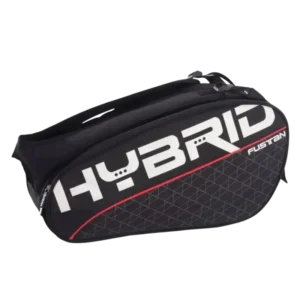 Sac de padel Hybrid Fustan noir avec liseré rouge