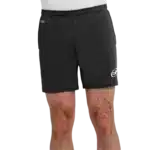 Short Bullpadel Meis 25V noir short de padel léger et respirant avec technologie Quickerdry offrant confort liberté de mouvement et style sportif