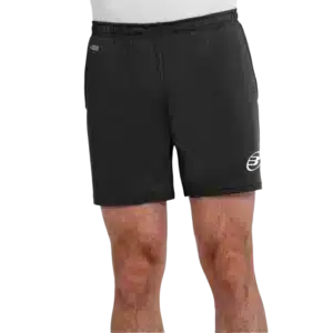 Short Bullpadel Meis 25V noir short de padel léger et respirant avec technologie Quickerdry offrant confort liberté de mouvement et style sportif