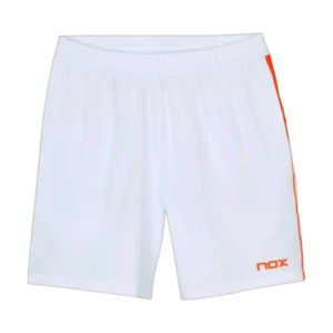 Short Nox Team blanc short de padel technique et respirant conçu pour offrir confort liberté de mouvement et style sur le court