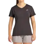 T-shirt Bullpadel Eches noir t-shirt de padel pour femme respirant ergonomique et moderne