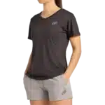 T-shirt Bullpadel Eches noir t-shirt de padel pour femme respirant ergonomique et moderne vue coté