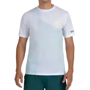 T-shirt Bullpadel Lagar blanc t-shirt de padel respirant et ergonomique offrant confort et style moderne