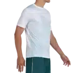 T-shirt Bullpadel Lagar blanc t-shirt de padel respirant et ergonomique offrant confort et style moderne vue profil