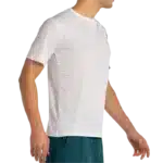 T-shirt Bullpadel Llico blanc t-shirt de padel léger respirant et ergonomique pour un confort continu vue profil