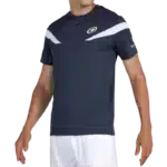 T-shirt Bullpadel Lyn bleu marine t-shirt de padel respirant léger et ergonomique pour performance et style vue coté
