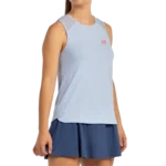 Débardeur Bullpadel Conso bleu ciel vêtement de padel respirant et léger au design moderne et confortable vue profil