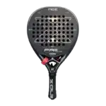 Raquette padel Nox FR Prestige 2.0 avec un design sombre et remarquable sur le court