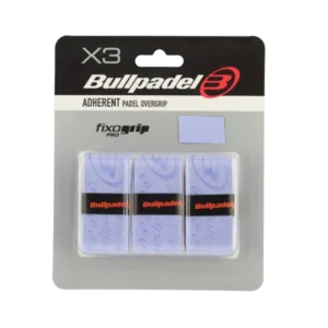 Tripack de surgrips Bullpadel Fixogrip Pro violet offrant confort adhérence et absorption pour un jeu performant