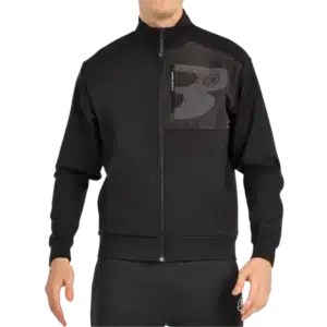 Veste Bullpadel Breen noir pour affronter les journées fraîches avec style lors des matchs de padel