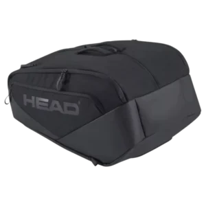 Sac de padel HEAD Pro X 45L noir offre un espace optimal pour transporter tout votre équipement de padel