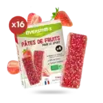 LOT DE 16 PATES DE FRUITS BIO OVERSTIMS FRAISE