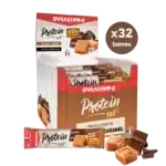 CARTON DE 32 BARRES PROTEINEES OVERSTIMS CHOCOLAT CARAMEL