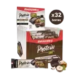 CARTON DE 32 BARRES PROTEINEES OVERSTIMS CHOCOLAT NOISETTES