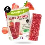 LOT DE 4 PATES DE FRUITS BIO OVERSTIMS FRAISE