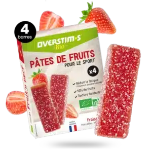 LOT DE 4 PATES DE FRUITS BIO OVERSTIMS FRAISE