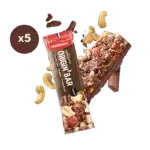 LOT DE 5 BARRES ENERGETIQUES OVERSTIMS ORIGIN VEGAN ET SANS GLUTEN CHOCOLAT NOIR AMANDE