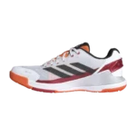 chaussure adidas crazyquick ls blanc orange côté gauche