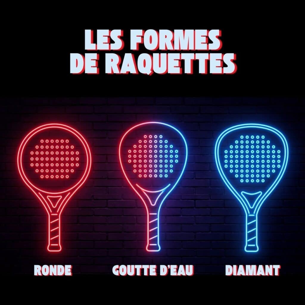 Forme raquette de padel